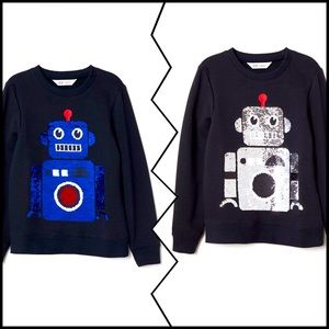 NWT H&M Robot Appliqué Sweatshirt!